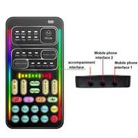 Mini I9 son changeur de voix mélangeur de périphérique Portable carte son ensemble de Microphone pour diffusion de jeu Mobile ordinateur Mobile en direct
