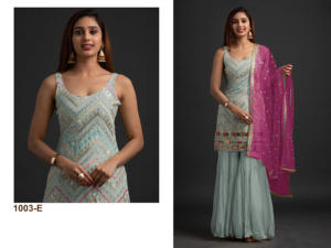 Traje Sharara de diseñador con Secuencia de bordado Traje paquistaní disponible a precio asequible de proveedor indio - Product Image 5