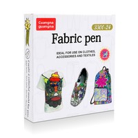 Marqueur de peinture permanent à pointe souple large gamme de couleurs 12/24, résistant à la décoloration, pour graffiti, vêtements, chaussures, tissus