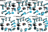 Kit combiné d'outils électriques 4.0ah 5.0ah 6.0ah Aneth sans fil 20-v Max Lithium Ion Combos pour la menuiserie et le travail du bois