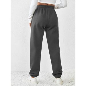 Women's Fleece <b>Lined</b> Sweatpants High Waist Straight Fit Warm Joggers Casual Athletic <b>Pants</b> With Pockets - Product Image 2