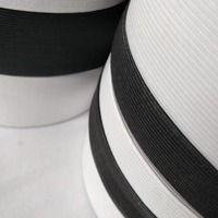 Bande élastique tricotée au crochet, blanc et noir, plusieurs tailles, faible MOQ, accessoires de couture pour vêtements