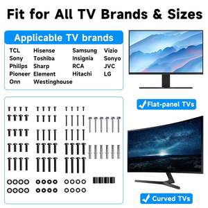 Kit de <span class=keywords><strong>tornillos</strong></span> de montaje <span class=keywords><strong>para</strong></span> TV, 100 Uds., <span class=keywords><strong>tornillos</strong></span> universales <span class=keywords><strong>VESA</strong></span>, espaciadores, arandelas, acero chapado en zinc, Samsung/Sony/LG, 80 ", se adapta a todos - Product Image 5