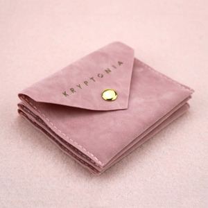 Custom Printed Pink Suede Velvet Jewelry Pouch Packaging <b>Envelope</b> <b>Gift</b> Bag with Pad Velvet Jewelry Bag Logo Jewelry Packaging - Product Image 6