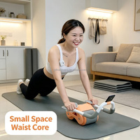 Rodillo Abdominal Automático con Rebote para Todos los Niveles, Rueda de Ejercicio para el Hogar, para Adultos, para Ejercicios Abdominales y Corporales