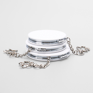 <span class=keywords><strong>Miroir</strong></span> compact rond personnalisable avec <span class=keywords><strong>porte</strong></span>-clés, <span class=keywords><strong>miroir</strong></span> de maquillage pliable double face - Product Image 6
