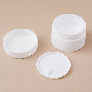 Vente en gros de pots de crème en plastique PET à double paroi 5ml 10ml 15ml 20ml 30ml 50ml vide blanc rose bleu sans BPA bouchon à vis cosmétiques - Product Image 4