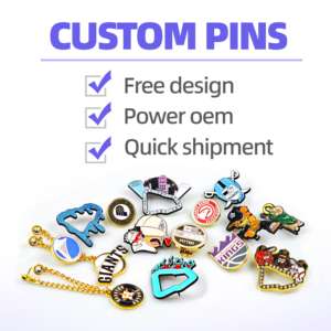 Pin de esmalte personalizado al por mayor con diseño de elfo, amuleto, bandera, <span class=keywords><strong>Crocs</strong></span>, etiqueta de terror, Ghostbuster, insignia personalizada y sombrero - Product Image 2