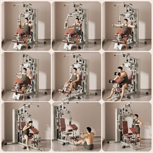 All-in-One Heimfitness-Station, Multifunktionales Krafttrainingsgerät mit Gewichtsstapel & Seilzugsystem - Product Image 3