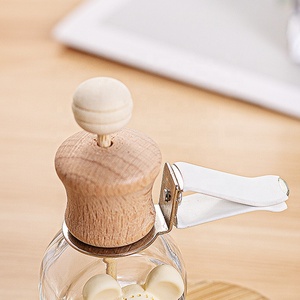 Botol Parfum Pengharum Mobil Kaca Bening 10ml dengan Tutup Kayu dan Klip - Product Image 3