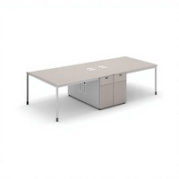 Bureau de direction rectangulaire moderne en mélamine à hauteur réglable, design écologique, mobilier commercial, instructions d'assemblage