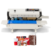 Machine de scellage horizontale électrique à bande continue en acier au carbone pour emballage de sacs plastiques sur bureau