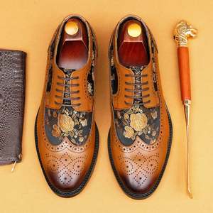 รองเท้าหนังแท้สไตล์บริติชแบบ Brogue สำหรับผู้ชายและผู้หญิง ระดับไฮเอนด์ หรูหรา ลายสัก  สำหรับธุรกิจและงานทางการ - Product Image 2