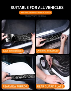 Anti-Scratch PET <strong>Letter</strong> Car Rear Sill <strong>Guard</strong> + Door Sill Plate Protection Stickers-Bumper Anti-Scuff Decal - Product Image 5