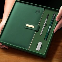 Cadeaux de luxe promotionnels personnalisés coffret cadeau d'affaires pour ordinateur portable en cuir paquet avec stylo et pilote USB coffrets cadeaux d'entreprise