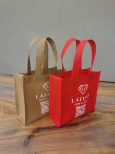 Custom Logo <b>Printed</b> Wholesale <b>Large</b> Reusable Colourful Non-Woven Shopping Tote Bags - Product Image 4