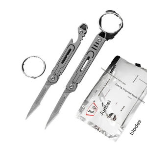 Couteau utilitaire en acier inoxydable, mini couteau pliant à ouverture rapide, coupe-papier tranchant, porte-clés portable, couteau express pour ouvrir les boîtes - Product Image 5