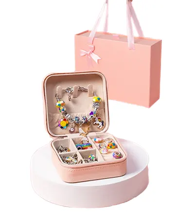 Подарки для женщин, подарочные наборы, Набор для изготовления браслетов для девочек с переносным браслетом-органайзером для девочек, От 5 до 12 лет Подарочный товар