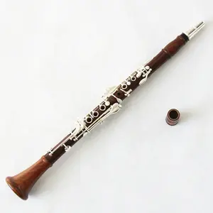 Groothandel bruin klarinet-Top Grade Palissander Bruin Kleur Klarinet Bb Sleutel Professionele Niveau Sliver Plated Goede Prijs Klarinet Palissander 17 Toetsen Klarinet