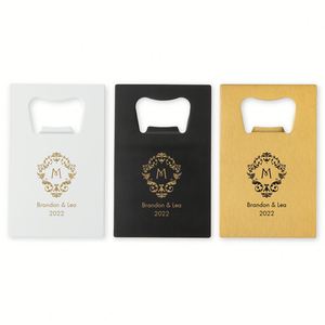 Abridor de Botellas de Metal para Tarjetas de Visita, Acero Inoxidable, 85x54mm, Grabado Personalizado, Recuerdo de Boda - Product Image 2