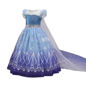 卸売 エルザ衣装8歳-新しいスタイルのプリンセス冷凍ドレス女の子のためのファッショナブルなキッズドレス冷凍