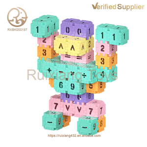 Fourniture d'usine <span class=keywords><strong>en</strong></span> gros bricolage pas cher bricolage bloc de connexion jouets <span class=keywords><strong>en</strong></span> plastique bloc de construction ensemble <span class=keywords><strong>math</strong></span>ématiques alphabet carré blocs de construction - Product Image 2
