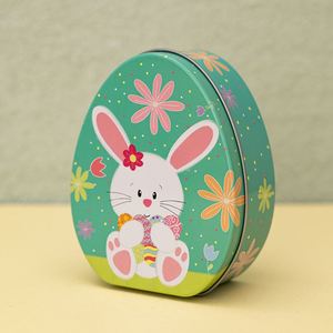 Customized Egg-Shaped <b>Easter</b> Children's <b>Gift</b> Rabbit Candy Cookie <b>Box</b> Tibox Packaging - Product Image 4