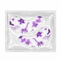 Masque pour les yeux en hydrogel violet, patchs de gel pour les yeux au collagène, hydratants, éclaircissants, anti-rides, raffermissants, apaisants, soin des poches sous les yeux, logo personnalisé