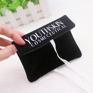 Custom Small Eco-Friendly Satin Silk Drawstring Jewelry Pouch Cute <b>Bags</b> with <b>Tassels</b> Embroidered Logo for Jewelry Storage Gifts - Product Image 3