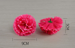 Sevenstar-flor de seda de clavel, cabeza Artificial de 9cm para el día de la madre - Product Image 6
