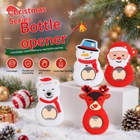 Ouvre-bouteille de bière portable en métal, résine et silicone, magnétique, moderne et minimaliste, avec colle époxy, pour Noël