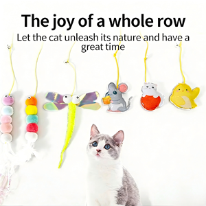 Jouets pour chats : Balançoire suspendue à <span class=keywords><strong>la</strong></span> <span class=keywords><strong>porte</strong></span> pour l'auto-amusement et <span class=keywords><strong>la</strong></span> relaxation, plumes élastiques, bâton <span class=keywords><strong>de</strong></span> chatouillage, clochette, <span class=keywords><strong>petite</strong></span> <span class=keywords><strong>souris</strong></span> en peluche - Product Image 3