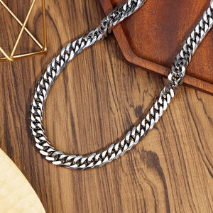 Новинка, лидер продаж, высокое качество, 13 мм, хип-хоп, панк-ожерелье, ювелирные изделия для мужчин и женщин, нержавеющая титановая сталь, кубинская цепь - Product Image 2