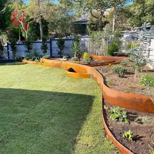 Corten aço borda aço afiação jardim decorativo corten aço borda gramado