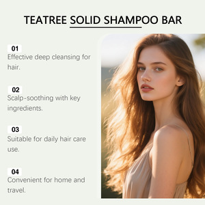 Jabón Sólido de Aceite de Árbol de Té de Marca Privada, Fórmula Nutritiva y Refrescante Anticaspa con Aceite de Coco - Product Image 3