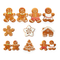 Boîte cadeau en gros avec biscuits maison en pain d'épices de Noël à faire soi-même, délicieux biscuits à la saveur de gingembre
