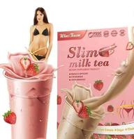 Thé au lait minceur à la saveur de fraise de Chine, perte de poids rapide, ventre plat, détox, thé au lait minceur, brûleur de graisse du ventre