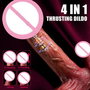 8,7 Zoll Realistischer Stoßender Dildo Leckender Vibrator Anale Klitoris G-Punkt Stimulation Heizung Fernbedienung Erwachsenen-Sexspielzeug für Frauen - Product Image 4