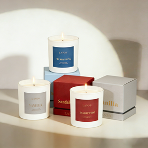 <span class=keywords><strong>شمعة</strong></span> معطرة في علبة فاخرة من LANJO، هدية فاخرة من زيوت نباتية طبيعية ذات رائحة قوية، <span class=keywords><strong>شمعة</strong></span> من شمع الصويا في علبة هدايا لعيد الحب - Product Image 4