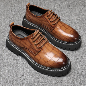 Chaussures 1101, Chaussures décontractées rétro pour hommes, Chaussures à lacets avec semelles compensées, Chaussures rehaussantes - Product Image 2