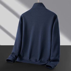 Suéter de cuello alto con logotipo personalizado para hombre, nuevo suéter de otoño e invierno con forro polar para ocio, engrosamiento - Product Image 3