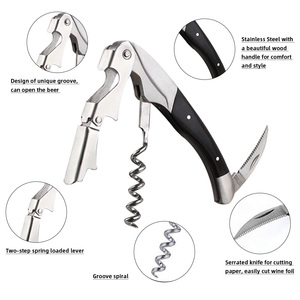 Cheerfast Usine Vente en gros Offre spéciale Ouvre-<span class=keywords><strong>bouteille</strong></span> Coffret cadeau Ouvre-<span class=keywords><strong>bouteille</strong></span> <span class=keywords><strong>Tire</strong></span>-<span class=keywords><strong>bouchon</strong></span> Poignée en bois Tout en un Ouvre-<span class=keywords><strong>bouteille</strong></span> - Product Image 3
