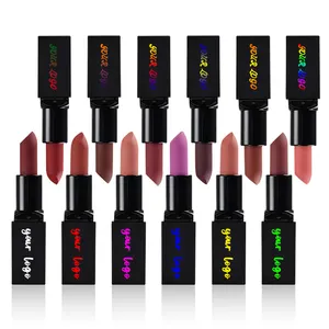 High Quality Waterproof Lipstick Makeup Cosmetics OEM Vitamin E Beauty Matte Lipstick For Dark Skin Private Label