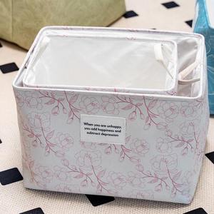 Caja de almacenamiento de algodón y lino de gran capacidad, cesta de almacenamiento de escritorio rectangular para <span class=keywords><strong>ropa</strong></span>, juguetes, cesta de <span class=keywords><strong>ropa</strong></span> sucia dibujable - Product Image 5