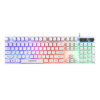 Clavier de jeu sans fil USB VR6 personnalisé avec capteur optique, rétroéclairage, anti-ghosting 3 touches, 104 touches pour ordinateur de bureau et portable