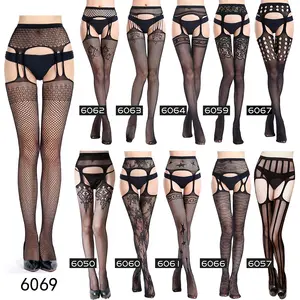 Frauen Mädchen Sexy Dessous Strümpfe Strumpfband Gürtel Gestreifte Elastische Strümpfe Strumpfhosen Schwarz Netz strumpf Oberschenkel Schiere Strumpfhose