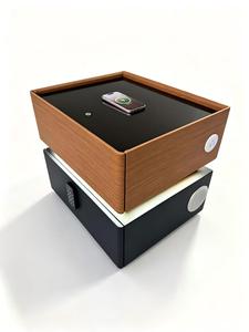 Wireless charging nightstand RGB light strip <b>bedside</b> <b>table</b> Modern minimalist metal nightstand - Product Image 3