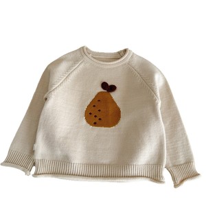 Tongxingyuan Girls Sweater Beige Gray 380 Round Neck Jacquard Knit Cotton Autumn Winter Wear - Product Image 5