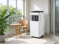 Climatiseur Portable Électrique 9000 BTU, Unité de Refroidissement Uniquement, en Plastique, avec Télécommande, Classe d'Efficacité Énergétique pour Maison et Bureau