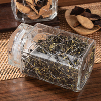 Pot en verre givré transparent de luxe de qualité alimentaire avec motif en relief, scellé, réutilisable, 2L 3L, avec couvercle, pour usage alimentaire